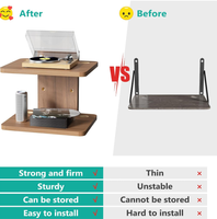 Étagère TV flottante à 2 niveaux en bois pour téléviseur, projecteur, lecteur DVD, routeurs, console de jeux, décodeurs - Rangement et organisation au design moderne