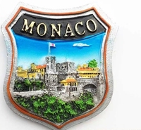 Résine Artisanat 3D Monaco Recluse Landmark Réfrigérateur Aimant Voyage Souvenir Résine artisanat