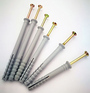 NINDEJIN 100 pièces/sac Chevilles murales nervurées en nylon/PET M6 M8 M10 <span class=keywords><strong>Vis</strong></span> autotaraudeuses revêtues de TiCN - Product Image 4