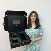 Boîte en carton ondulé de luxe personnalisée, emballage d'expédition noir, avec Logo et insertion personnalisée pour bouteilles