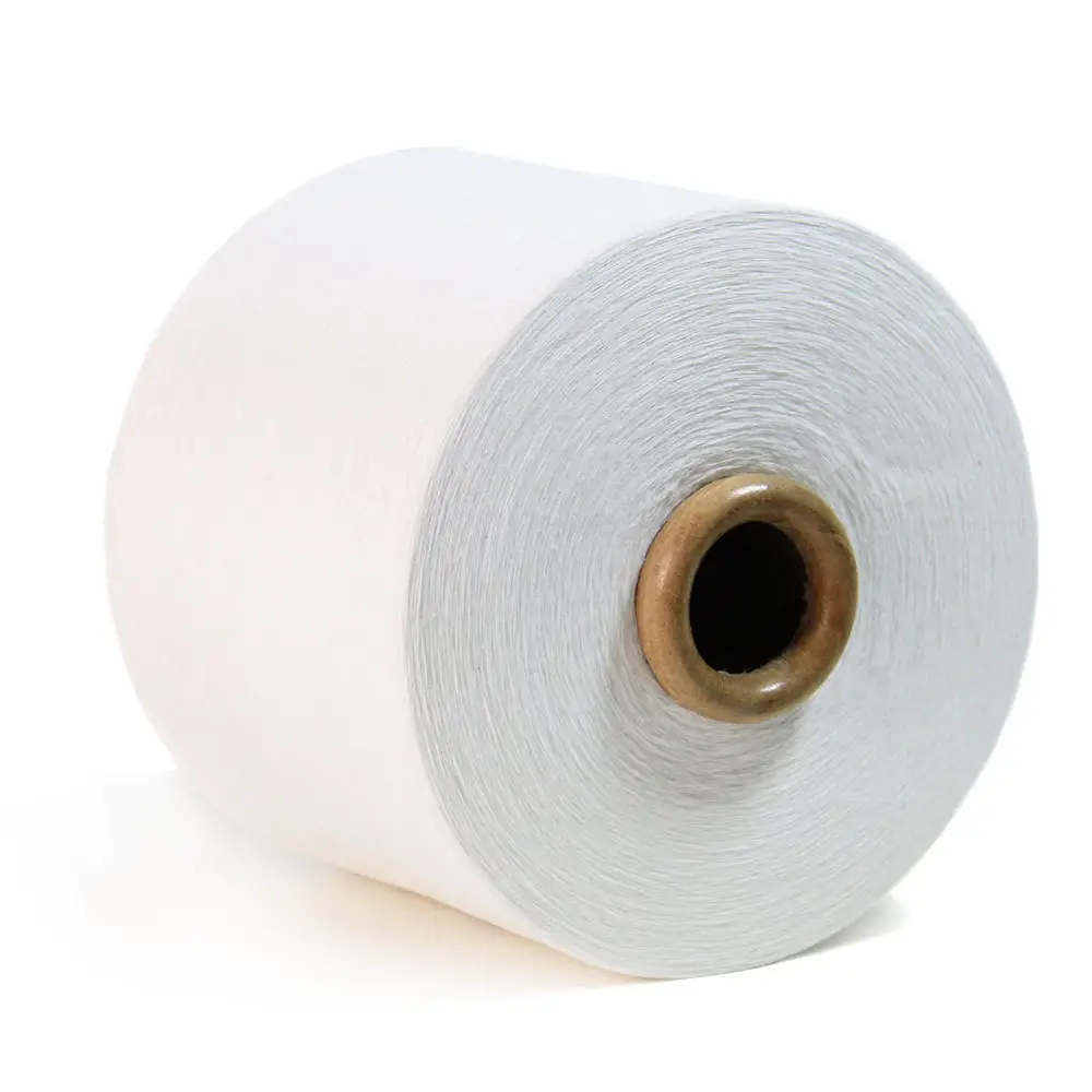 Hilo de algodón de poliéster reciclado de bajo precio 8S/1 10S/1 12S/1 hilo cardado de alta resistencia OE para tejer y tejer