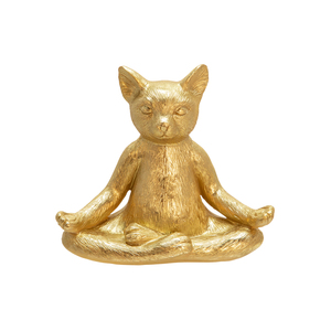 Statuetta di Gatto Yoga in Resina, Scultura Decorativa per Meditazione, per Casa, Ufficio, Bagno - Product Image 1