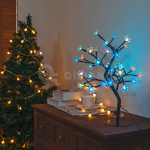 यूएसबी बैटरी प्लग 45cm 24/36/48 बल्ब क्रिसमस घर शादी कृत्रिम पेड़ टेबल रात फूल चेरी खिलना का नेतृत्व किया पेड़ प्रकाश - Product Image 2