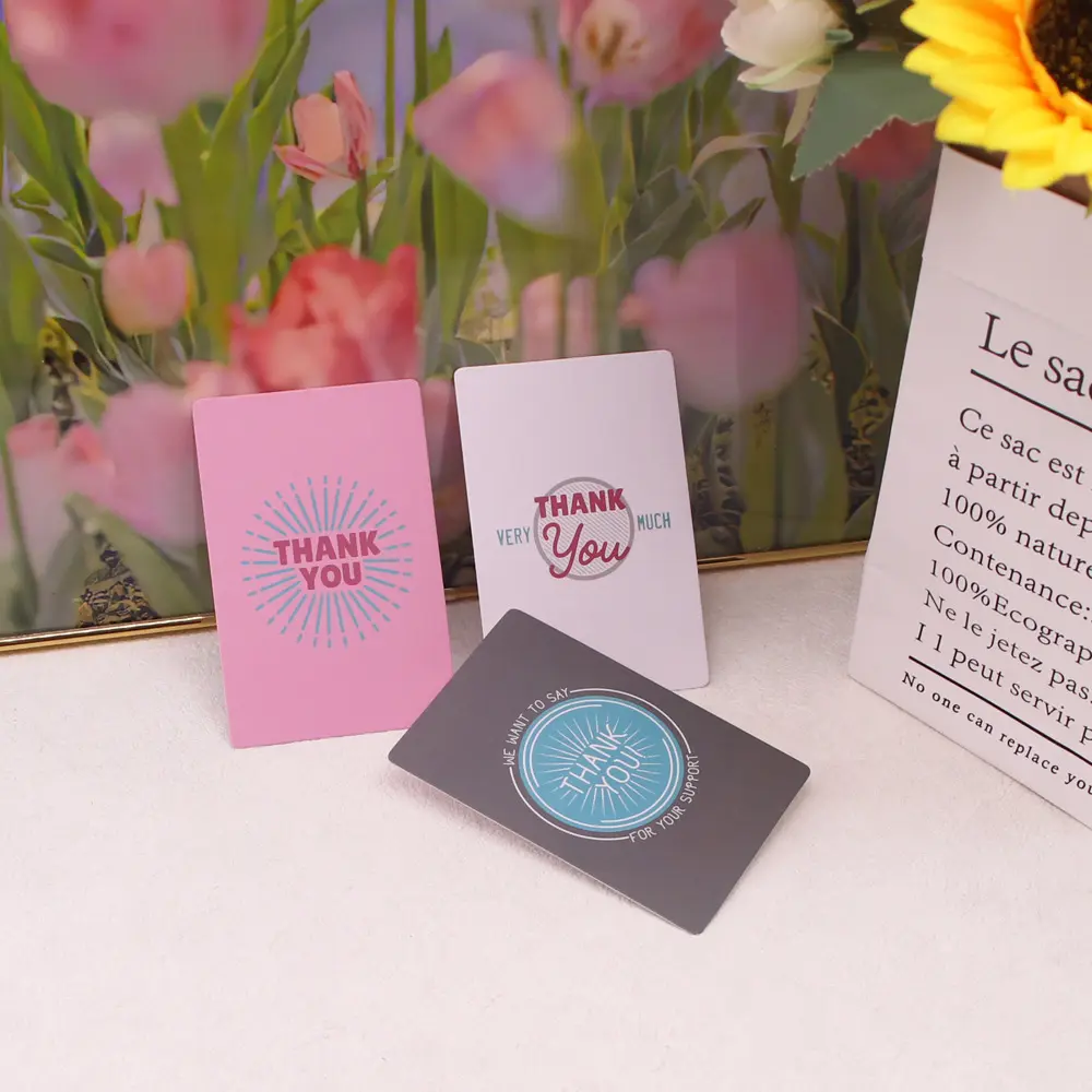 Venta al por mayor de alta calidad de lujo personalizado logotipo de la hoja en relieve tarjeta de visita postal de boda tarjeta de agradecimiento