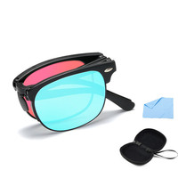 Vente en gros logo personnalisé unisexe rouge vert faiblesse lunettes correctrices pliable cadre rouge vert colorblind lunettes de soleil avec boîte