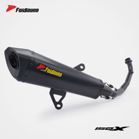 Système d'échappement de course pour moto et scooter, en fibre de carbone, avec tube intermédiaire avant, pour Zontes 150X 150V - Prix de gros usine Forsound