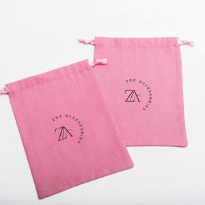 Bolsas de Algodón Orgánico y Lino con Cordón para Regalo, Bolsas de Embalaje de Algodón Muselina con Logotipo Personalizado - Product Image 1