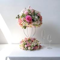 Boules florales artificielles en soie de haute qualité, prêtes à l'emploi, pour les centres de table de mariage, les banquets, la décoration de tables d'hôtels de luxe