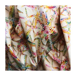 2024 Top motif d'organisme marin personnalisé impression numérique coloré étoile de mer tissé popeline tissu pour chemise habillée - Product Image 3