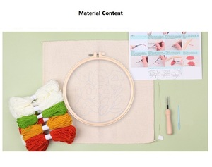INTODIY Punching Needle Embroidery Kit de Nível Básico Com Borboleta Abelha Padrão De Planta Incluindo Fio Bordado Anel Ferramenta De Correspondência - Product Image 6