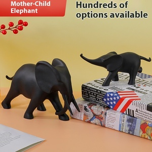 Nuova Statuetta Artistica in Resina di Madre e Figlio <span class=keywords><strong>Elefante</strong></span>, Ornamento Decorativo da Collezione per Casa, Ufficio e Soggiorno - Product Image 3