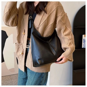 Bolso de Hombro de PU Premium para Mujer, Minimalista, de Color Sólido, Bolso de Mano para Uso Diario, Oficina, Compras, Bolso Tote - Product Image 1