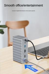 Adattatore Multiporta in Lega di Alluminio 13 Porte USB 3.0 5Gbps PD100W SD TF Audio 3.5mm RJ45 1000M per Espansione Laptop - Product Image 5