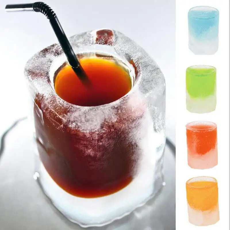 Best Selling Durable Using Cube Tray beautiful and easy demould Cylinder Design Ice cube Cup Mold Silicone Ice Cube