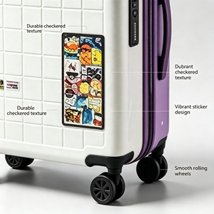 Maleta Personalizada Premium de PC+ABS con Superficie Resistente a los Arañazos, Ruedas Suaves y Carcasa Rígida para Escapadas de Fin de Semana - Product Image 3