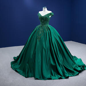 Queens Jurk Borduurwerk Diepe V-Hals Off-Shoulder Backless Veters Satijnen Moslim Avond <span class=keywords><strong>Prom</strong></span> Dress - Product Image 3