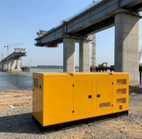 Générateur diesel silencieux 30KW 40KW 50KW, sortie triphasée AC, 1500 tr/min, groupe électrogène portable insonorisé pour l'industrie de la construction