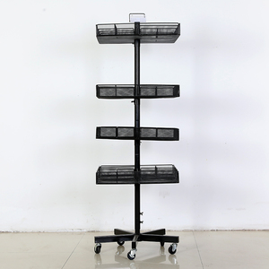 Quattro strato di molti piazze e grande negozio di regolabile per la visualizzazione rack con 5 ruote - Product Image 1