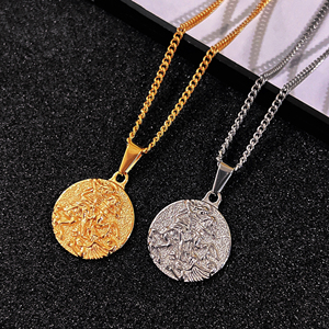 Colar de aço inoxidável, fabricante de joias, whovenda, pingente de ouro personalizado, colar de crucifixo masculino, 33mm jesus, colar de cruz - Product Image 4