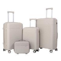 Ensemble de valises de voyage en PP de luxe à grande capacité, design classique, légères, nouvelle coque rigide, écologiques, avec serrure à clavier