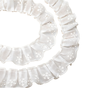 <span class=keywords><strong>Cinta</strong></span> de Algodón <span class=keywords><strong>con</strong></span> Volantes y Encaje Bordado Francés Blanco <span class=keywords><strong>para</strong></span> Manualidades, Costura, Accesorios de Ropa, Decoración del Hogar, <span class=keywords><strong>Cortinas</strong></span> y Ropa de Cama - Product Image 1
