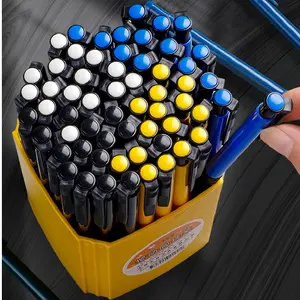 De gros stylos 120-Pack de stylos à bille en plastique, 50 pièces, fournitures d'usine en carton, stylo à bille sans Logo