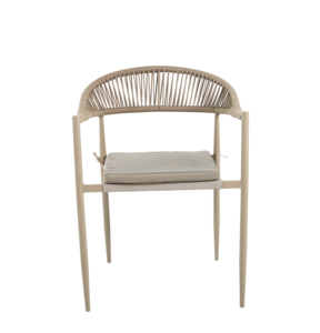 Offre Spéciale bas prix extérieur Table et <span class=keywords><strong>chaise</strong></span> ensemble jardin PE <span class=keywords><strong>rotin</strong></span> tressage corde <span class=keywords><strong>chaise</strong></span> métal aluminium chaises pour restaurant à manger - Product Image 2