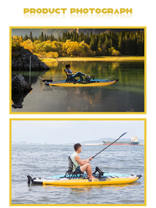 <span class=keywords><strong>Bateau</strong></span> à pagaies gonflable multifonctionnel Entroffy Fishing, propulsion par pédales, planche à pagaies gonflable pour la pêche - Product Image 6