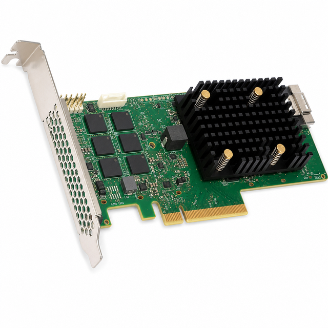 PCIe SATA SAS RAID Controller Card Hardware RAID X8 with Heatsink for Server NAS Storage Array Enterprise Adapter