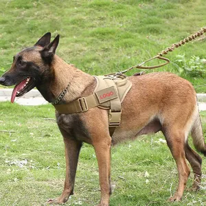 Tactical Training Dog Vest Light Patrol Dog Clothing Dog Harness Chest Cat Harness Tactical Clothes For Pet Supplies Custom LOGO