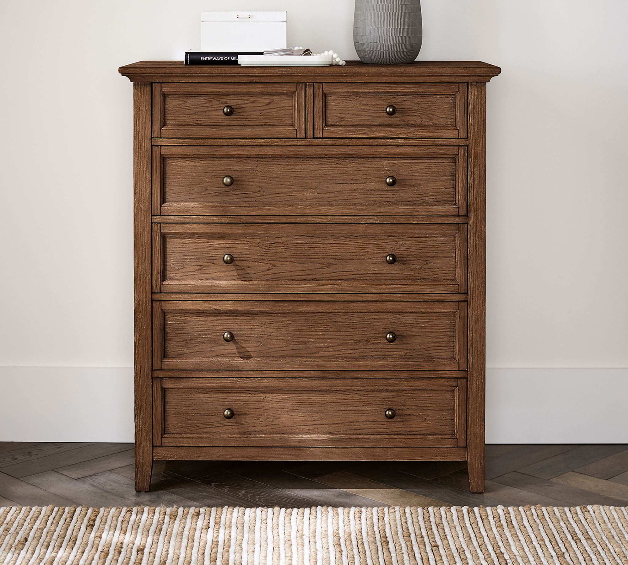 dresser set bedroom furniture oak 6-drawer tall dresser
