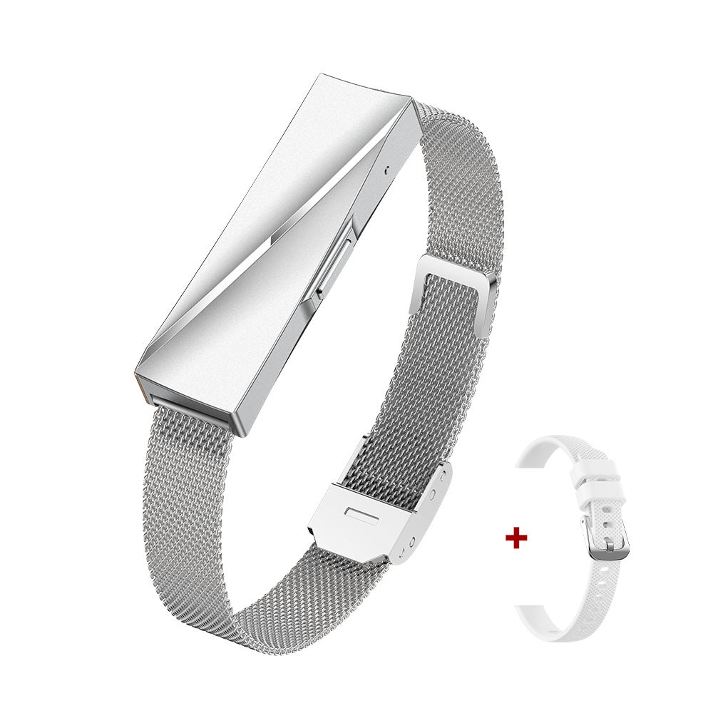 Métal argenté + Silicone gris