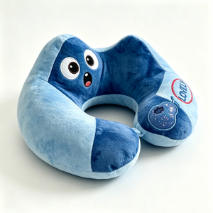 Customized Cartoon Blueberry Character U, <b>Neck</b> <b>Cushion</b> Lovely Embroidered Glitter, Blueberry Plush <b>Neck</b> Rest - Product Image 4