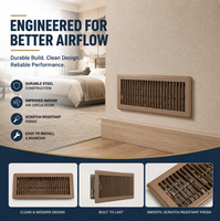 Grille de ventilation de sol moderne et durable en fer pour chauffage par le sol 4x12