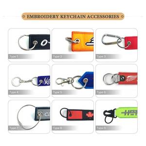 Porte-clés brodé de vol avec logo personnalisé Porte-clés tissé avec logo Supprimer le vol avant le vol - Product Image 4