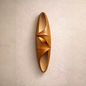 โคมไฟติดผนังแบบแฮนด์เมดสุดหรูหราจากไม้วอลนัทสำหรับตกแต่งบ้าน โคมไฟเพดานแบบติดตั้งบนพื้นผิว - Product Image 2