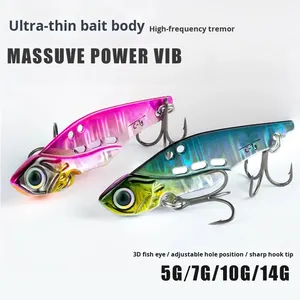 Esca Vibrante Affondante con Occhi 3D, Lame Metalliche, <span class=keywords><strong>Esche</strong></span> <span class=keywords><strong>Artificiali</strong></span> Crankbait Vibe <span class=keywords><strong>per</strong></span> Pesca in Fiume, Acqua Salata e Spigola - Product Image 4