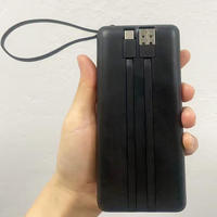 Power Bank Portabel 20000mAh Pengisian Cepat Layar Digital Kabel Terintegrasi Tipe-C PD22.5W Charger 2-in-1 untuk Perjalanan