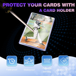 <span class=keywords><strong>Prime</strong></span> Fit 3" Rigid Clear 35pt Top Loader per Carte Sportive da Baseball, Carte da Gioco e da Collezione di Dimensioni Standard, in Plastica Rigida Trasparente - Product Image 3