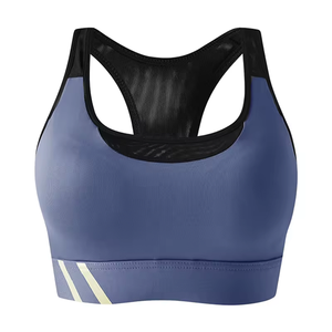 Soutien-gorge de sport sans fil pour femme, haute qualité, maintien élevé, antichoc, pour gym et yoga, bretelles croisées, fermeture dorsale, respirant, logo personnalisé - Product Image 2