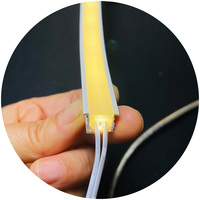 Penutup silikon IP67 tahan air luar ruangan Strip lampu Led DC 24V Gratis potongan bebas lampu Strip Led Solder 10x10mm T Strip Led tabung Neon