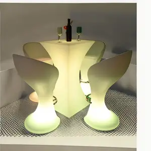 Night Club Bar Lounge Furniture Nightclub Illuminated Waterproof Led Bar Table Led Furniture High Top Cocktail Tables For Bar