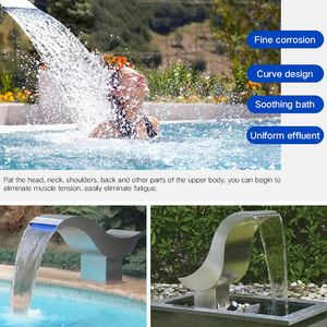 Cascade de <span class=keywords><strong>piscine</strong></span> hors sol en acier inoxydable 304, résistante à la rouille, buses de cascade, décoration de la maison, cascades - Product Image 4