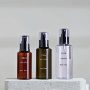 Chai đựng mỹ phẩm <span class=keywords><strong>PET</strong></span> nâu 100ml có sẵn, chai trong suốt với vòi bơm đen, chai lotion 150ml dùng cho serum dưỡng da - Product Image 3
