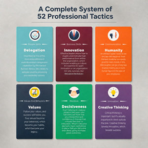 Jeu de cartes de leadership personnalisé professionnel en carton 350 g/m² avec système de raccourcis inspirant pour les leaders et 52 tactiques, service OEM - Product Image 4