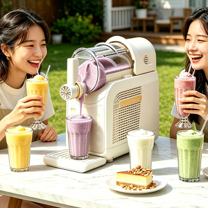 Machine à slush automatique 1,8 L, machine à boissons glacées, <span class=keywords><strong>2</strong></span> en 1 slushie et crème glacée molle, CE&CB, 220W, réversibilité intelligente - Product Image 1