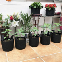5 Pack 3 5 7 10 15 20 25 30 100 Gallon Felt Fabric Planter Nursery Grow Bags
