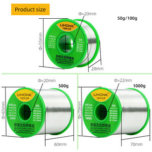 Fil de <span class=keywords><strong>soudure</strong></span> sans plomb de noyau de flux d'étain 0.6mm-1.0mm pour la réparation de carte PCB 50g-1kg disponible dans des tailles d'OEM personnalisées Cu0.7 Flux 2.2 - Product Image 3