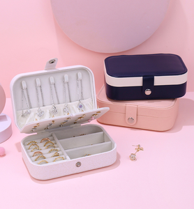 Portable Lady Jewelry Set Storage Organizer Case Box pour Stud Boucles d'oreilles Anneaux Rouge à lèvres - Product Image 2