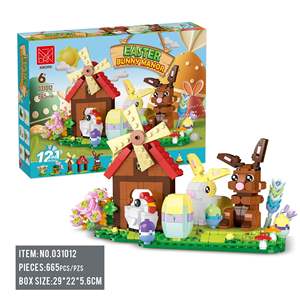 <span class=keywords><strong>Moko</strong></span>-Ensemble de Blocs de Construction 3 en 1, Jouet de Fête de la Ferme, Lapin de Pâques, Cadeau pour Enfant, 20205 - Product Image 6